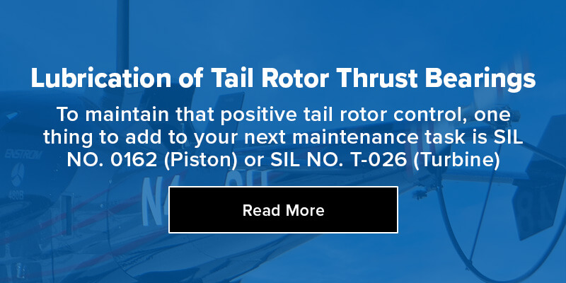 Lubrication of Tail Rotor Thrust Bearings